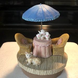 Candle topper - Garden setting